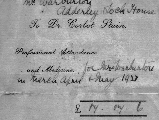Beech House 1922 Doctor Stain Receipt