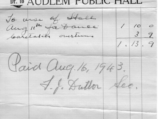 Public Hall Hiring 1943 And 1955
