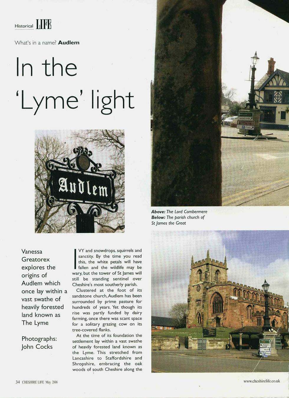 Cheshire Life Article On Audlem, May 2006 - Part 1