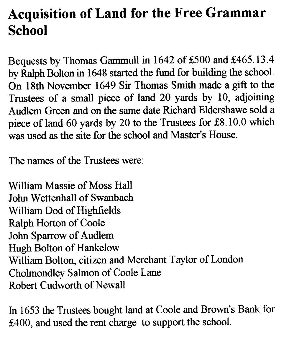 Acquisition Of Land For Free Grammar School - Part 1