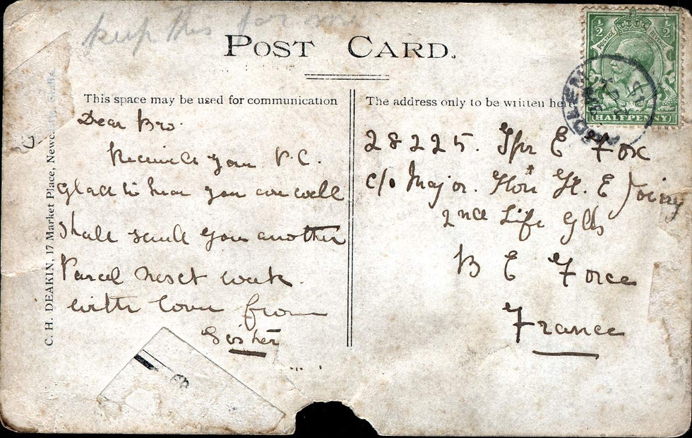 PC View From Tower Of Shrops St Sent To Front WW1 - Postcard