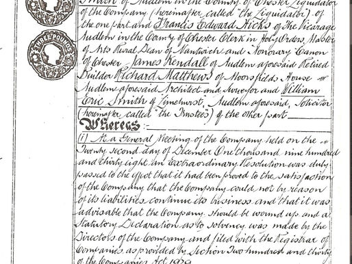 Public Hall Conveyance Document 1939