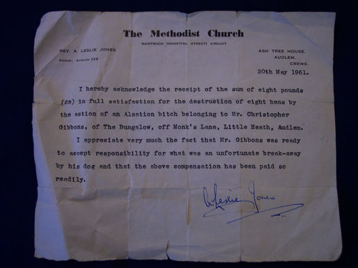 Letter Re Compensation For Killing Hens 1961