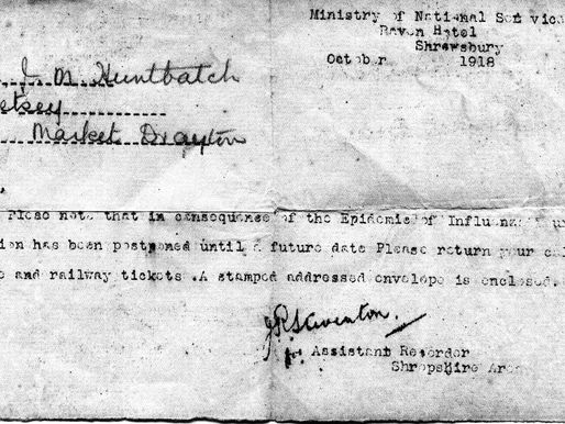 Saved From Call Up By The Spanish Flu Outbreak!