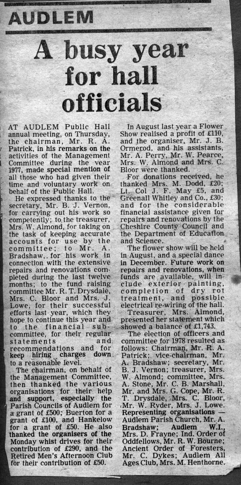Public Hall Ctee Report 1978 - Part 1