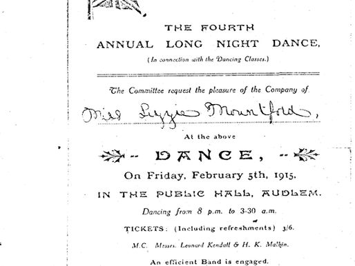 Annual Long Night Dance Invitation 1915