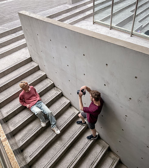 Tyson Skriver taking photos of a branding shoot client