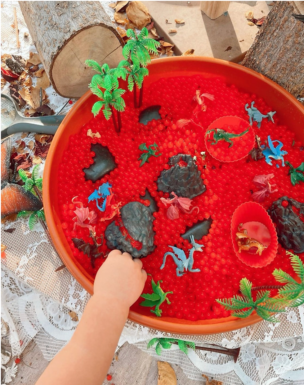 Thumbnail: Crimson Dragon's Lair - Water Bead-Based Sensory Tray Set