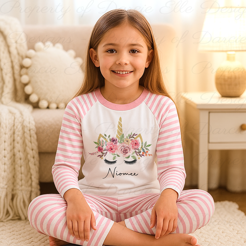 Floral unicorn pyjamas