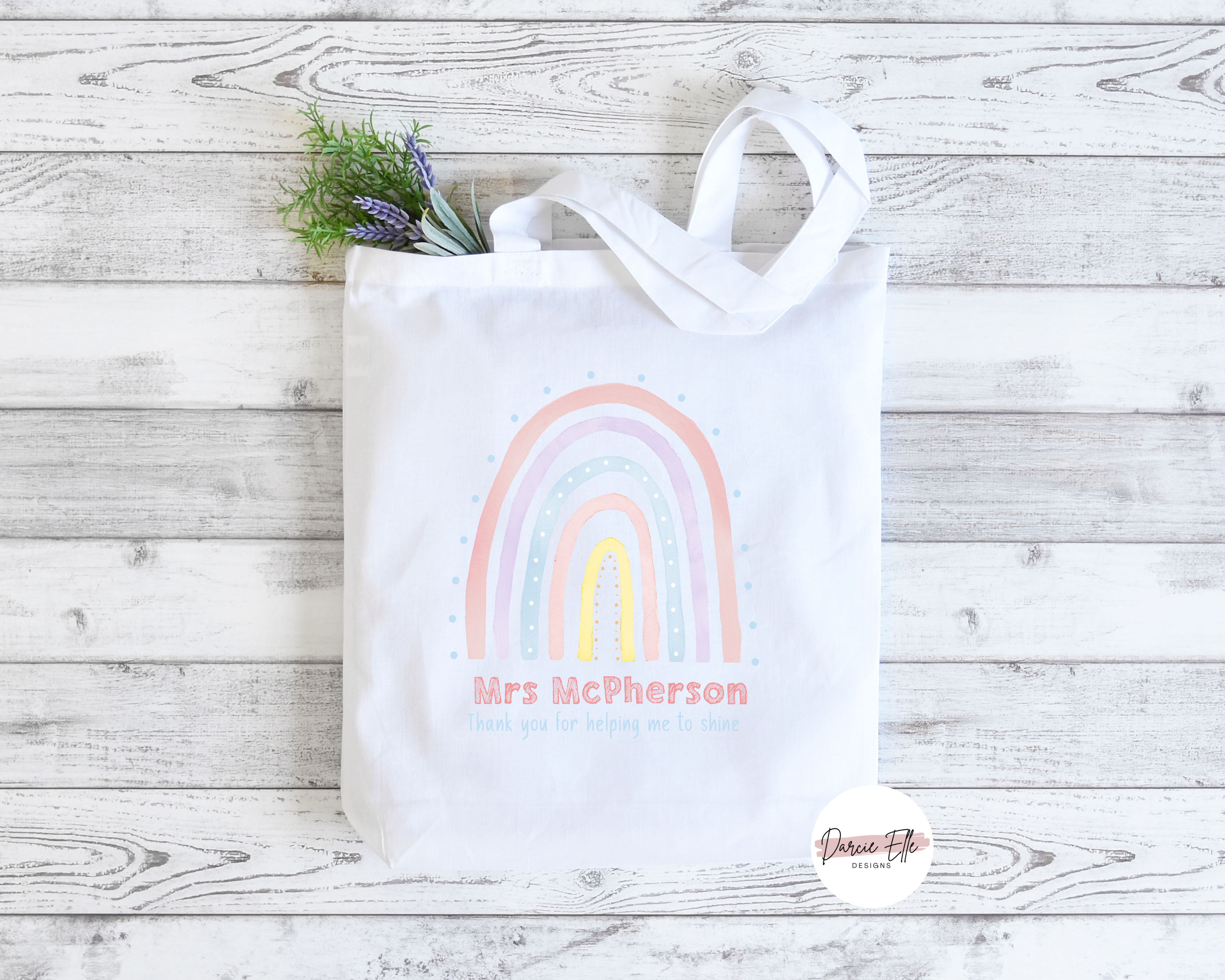 Pastel Rainbow Tote Bag
