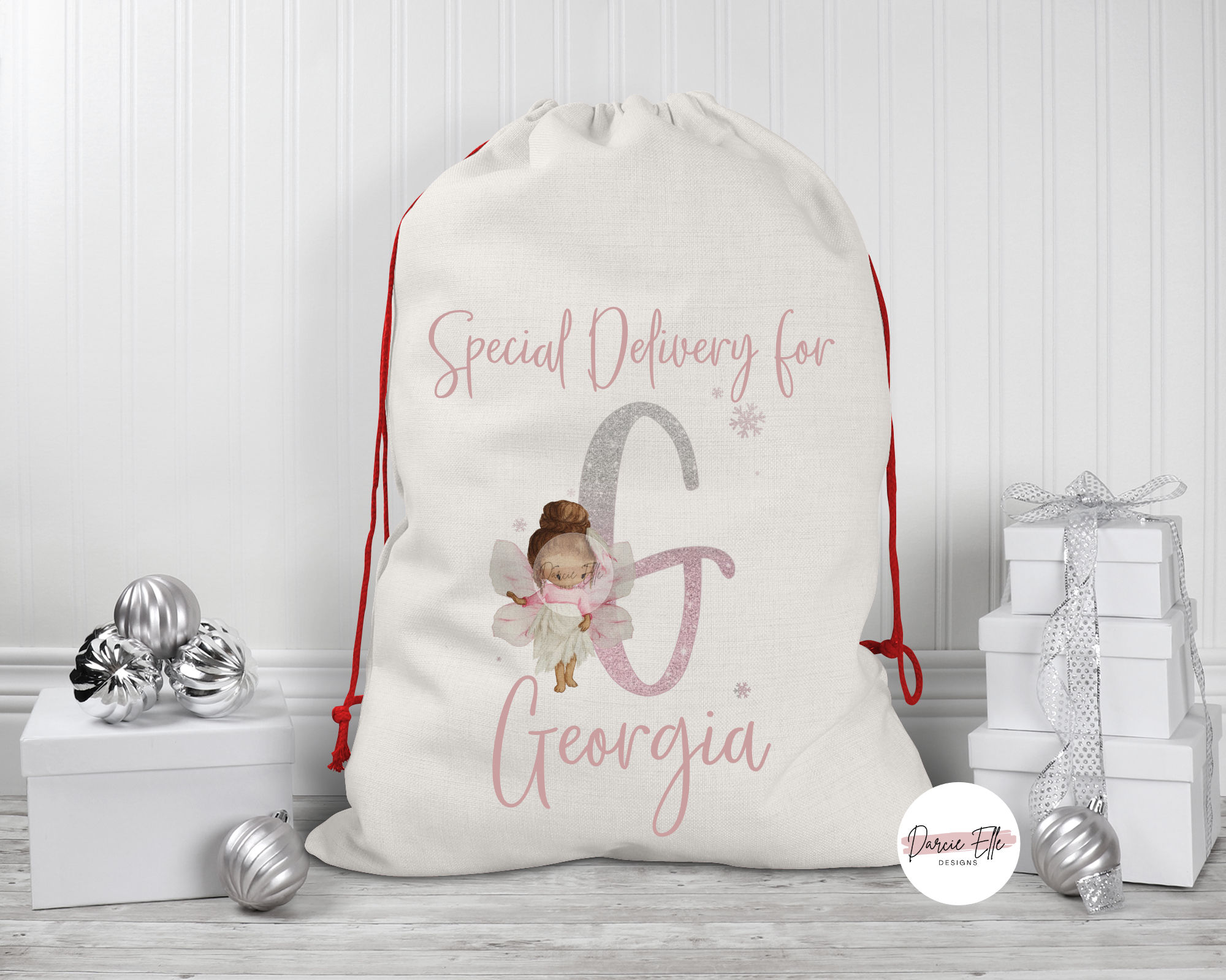 Pink Fairy Santa Sack
