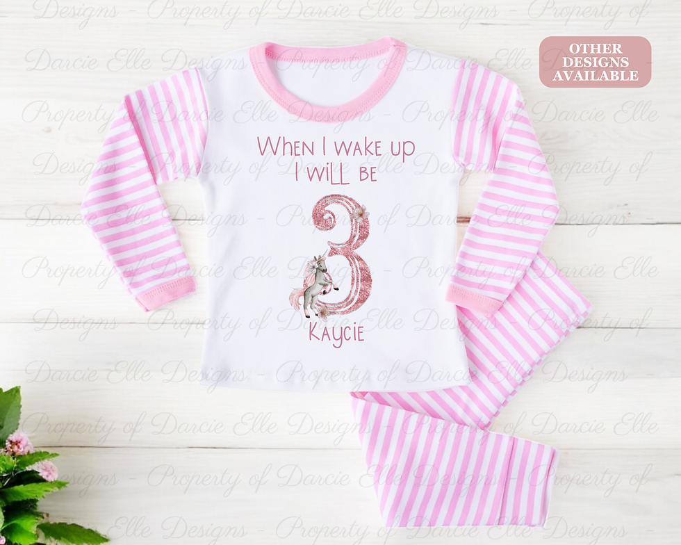 Lola Unicorn Birthday Pyjamas