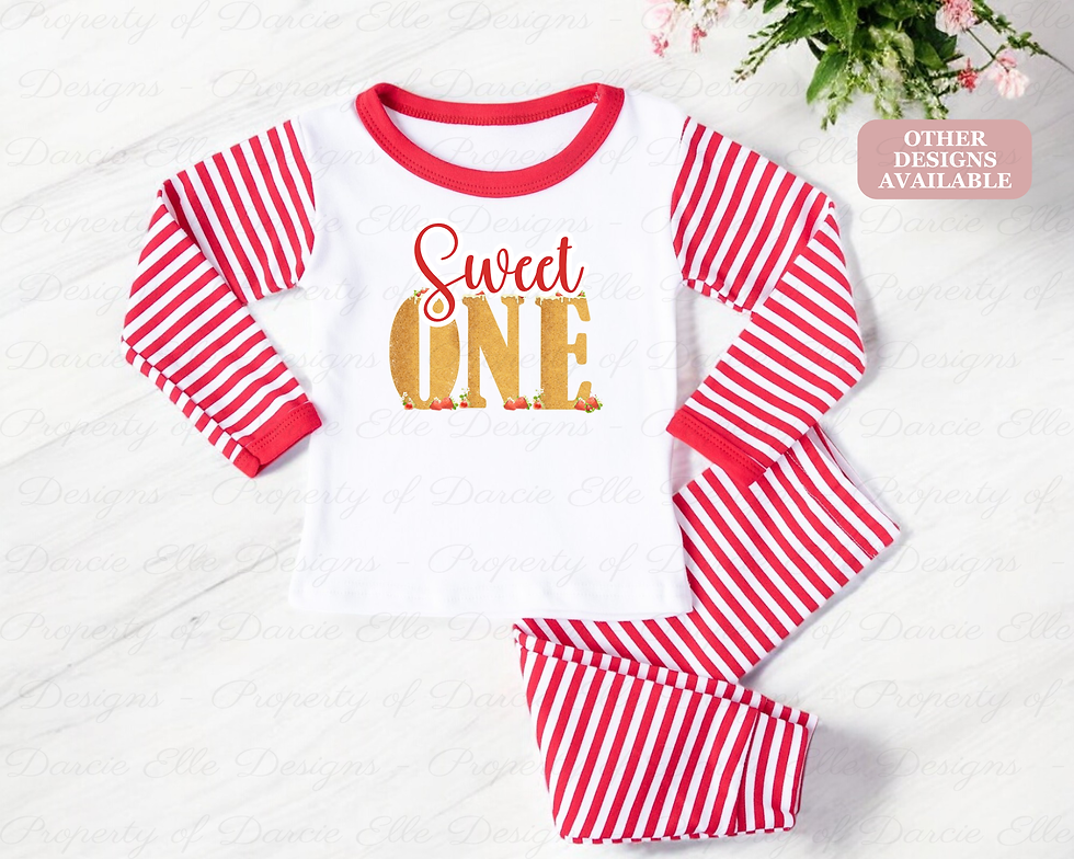 Red Sweet One Birthday Pyjamas
