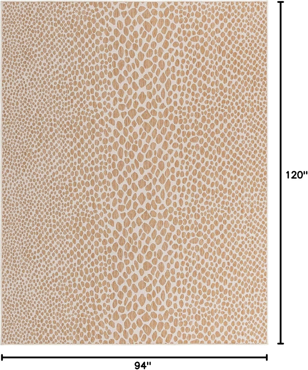Thumbnail: Dark Beige/Ivory Animal Printed Rug