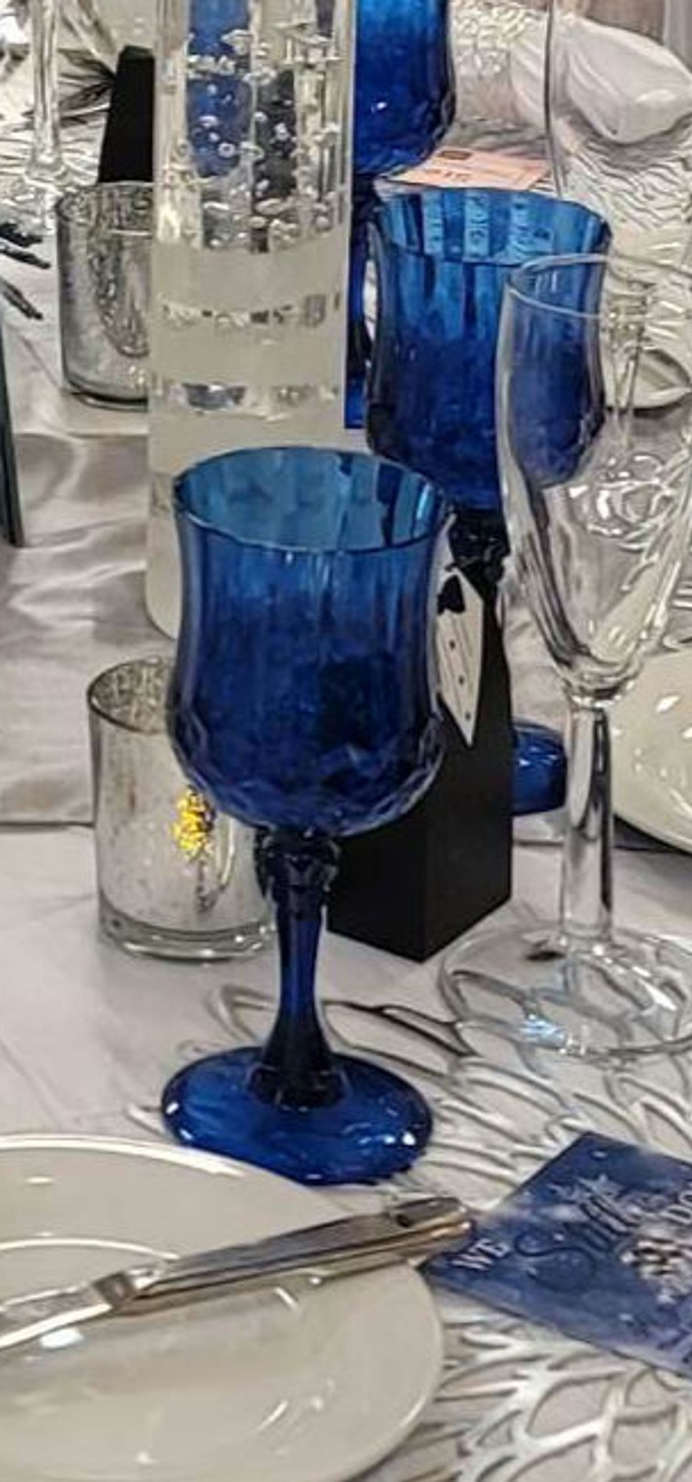 Blue Acrylic Glass Goblets
