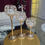 Thumbnail: Set of 3 Gold Crystal Candle Holder