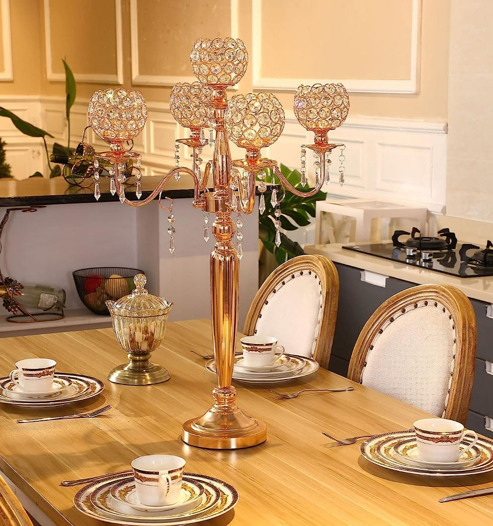 Thumbnail: 5 Arm Crystal Candelabra

29"