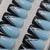 Thumbnail: Premium Handmade Press on Gel Nails | Blue Black | French