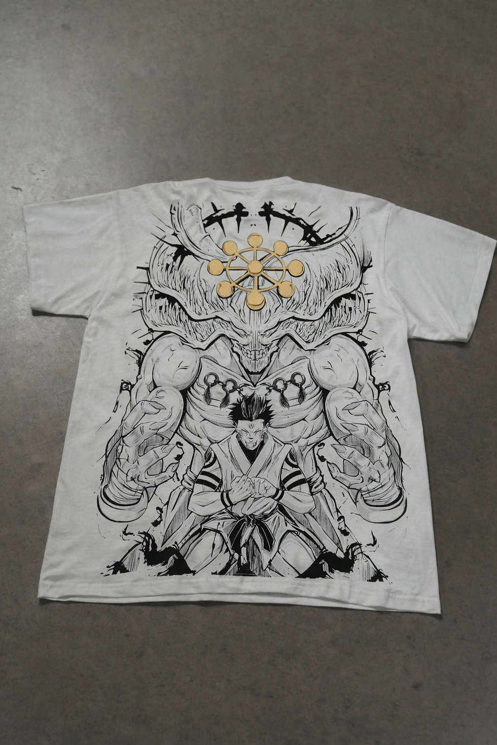 Küçük resim: Jujutsu Kaisen Mahoraga X Sukuna King Of Curses Oversize Baskılı T-Shirt