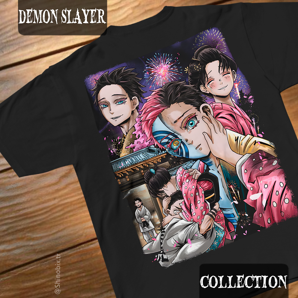 Küçük resim: Demon Slayer Akaza Memorial 2.0 Sınırlı Üretim Oversize Baskılı T-Shirt