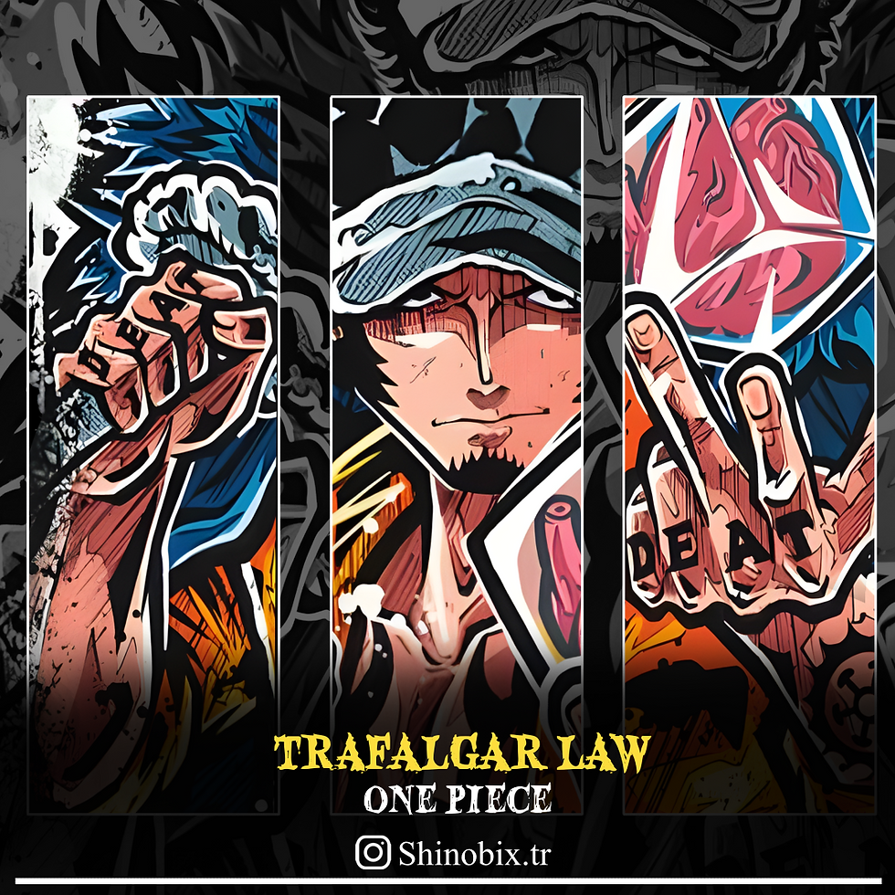 Küçük resim: One Piece Trafalgar Law Baskılı Oversize T-Shirt