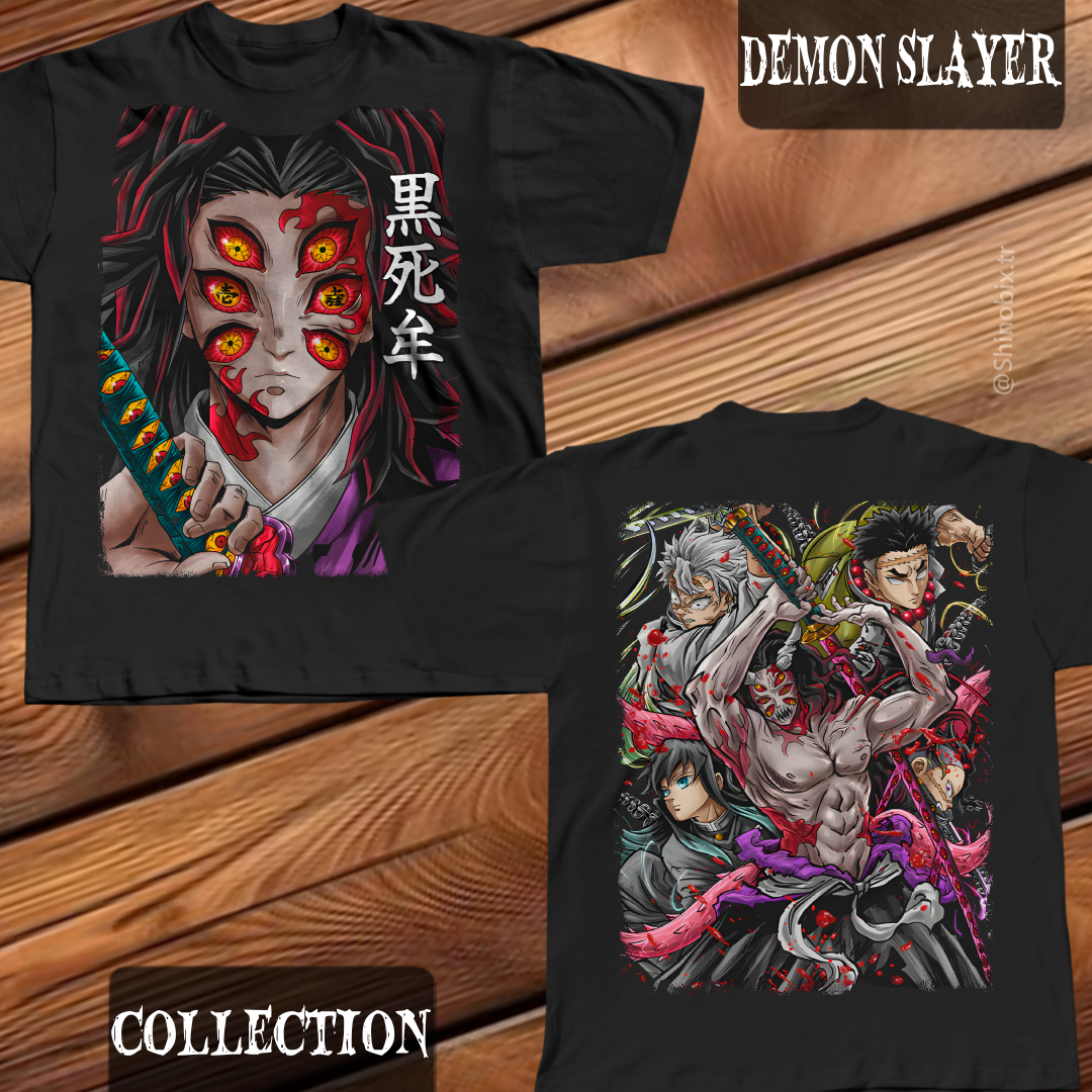 Demon Slayer Kokushibo Moon Breathing 2.0 Oversize Baskılı T-Shirt