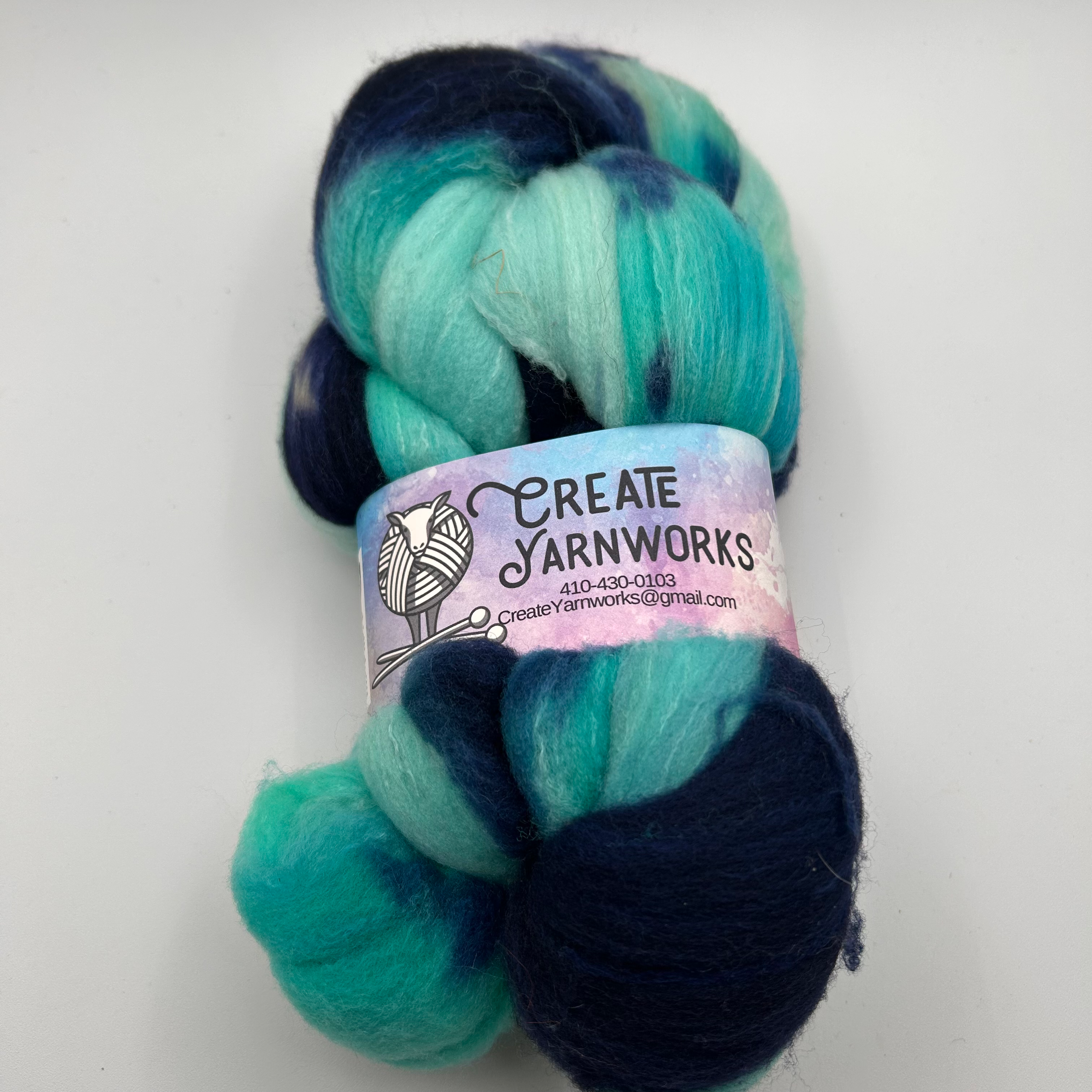 Create Yarnworks Rambouillet/Mulberry Silk "Mermaid's Tide"