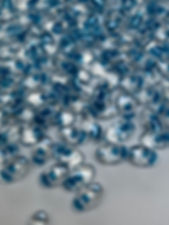 Miyuki  4*7mm Long Magatama Seed Beads Sparkling Sky Blue-lined Crystal