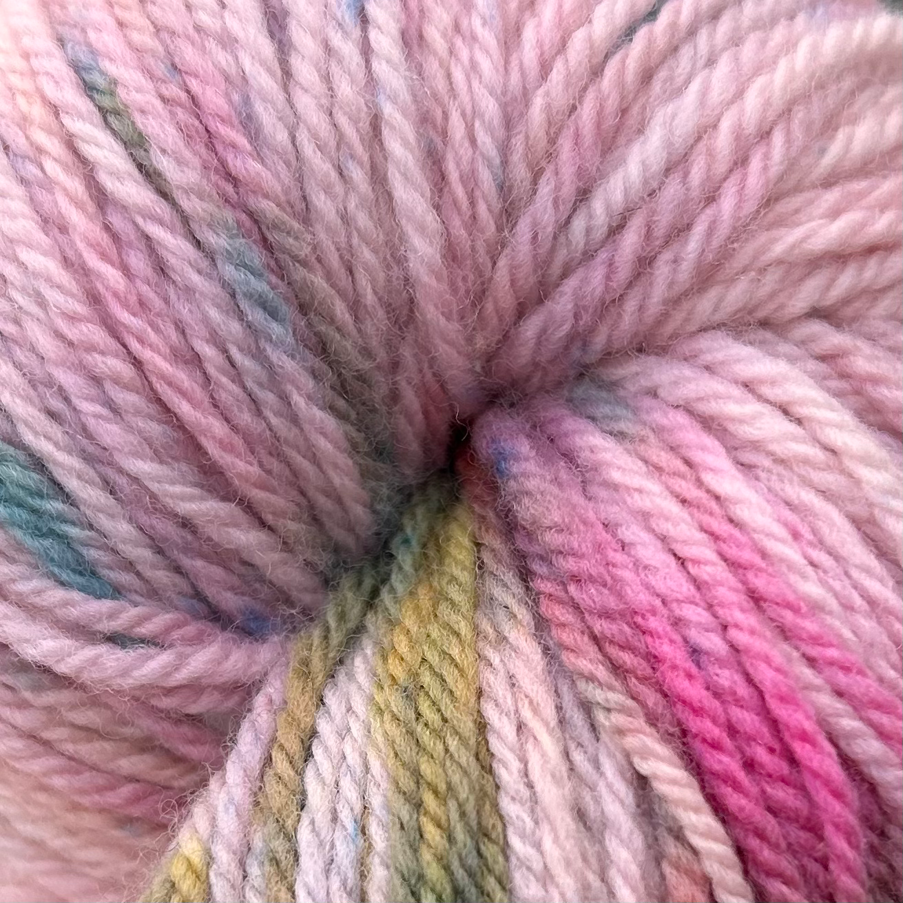 Zen Fiber Arts Rambouillet Fingering (sport) "Snowdyed Bouquet"