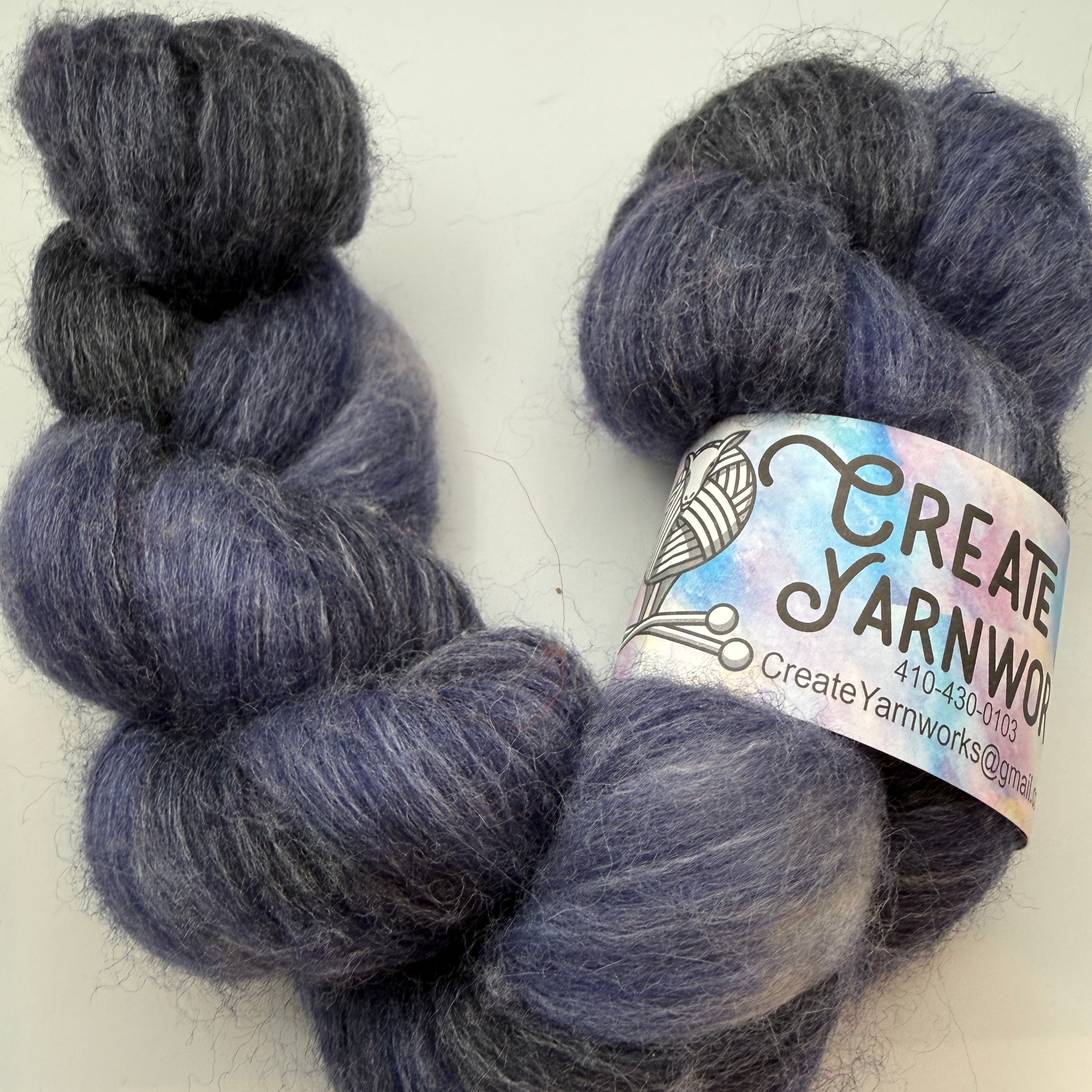 Create Yarnworks Romney Blend Fiber "Navy"
