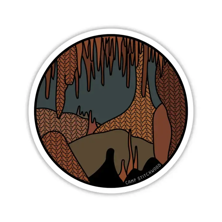 Camp Stitchwood Mammoth Cave Knitional Park Sticker