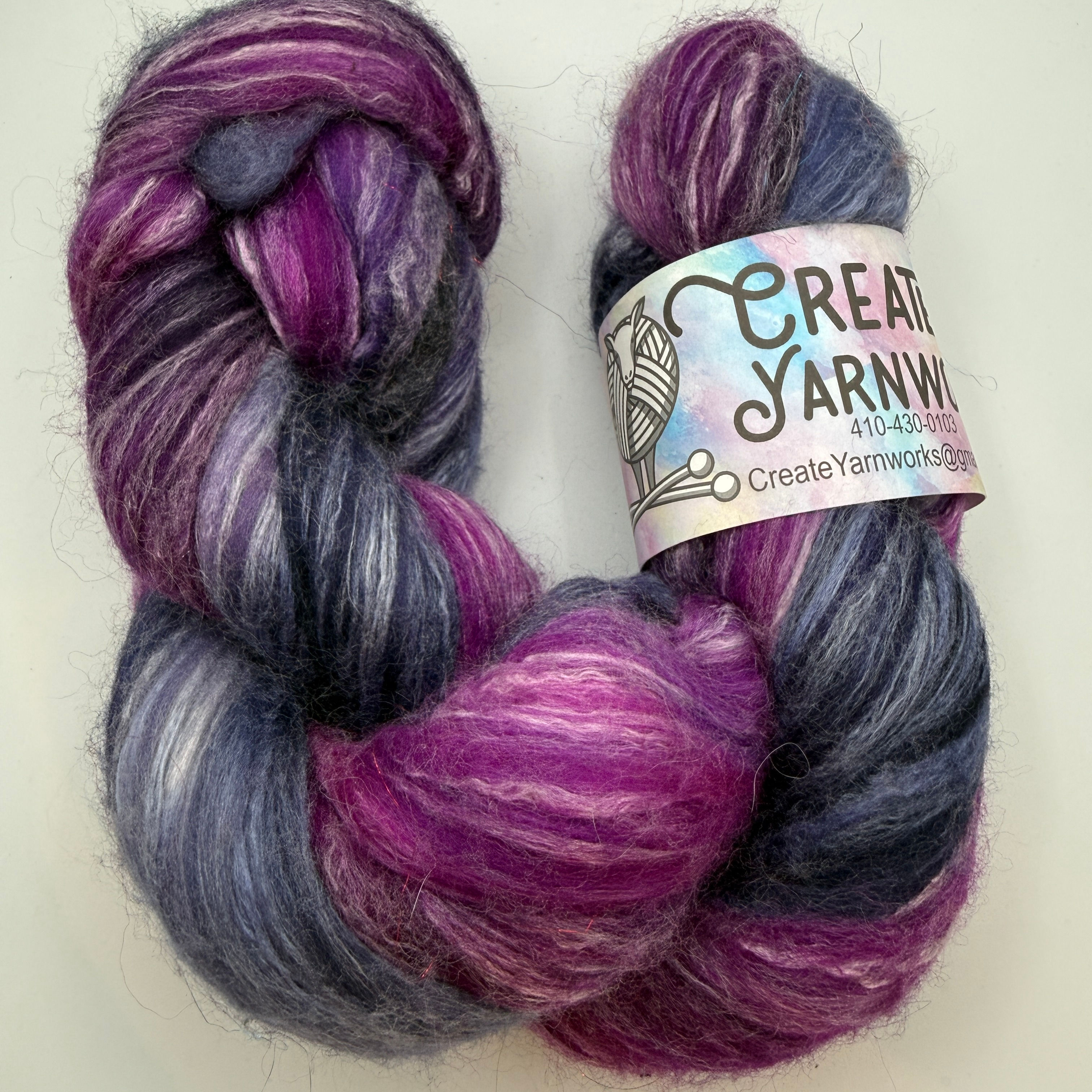 Create Yarnworks Merino/Milk Fiber Blend “Aurora”