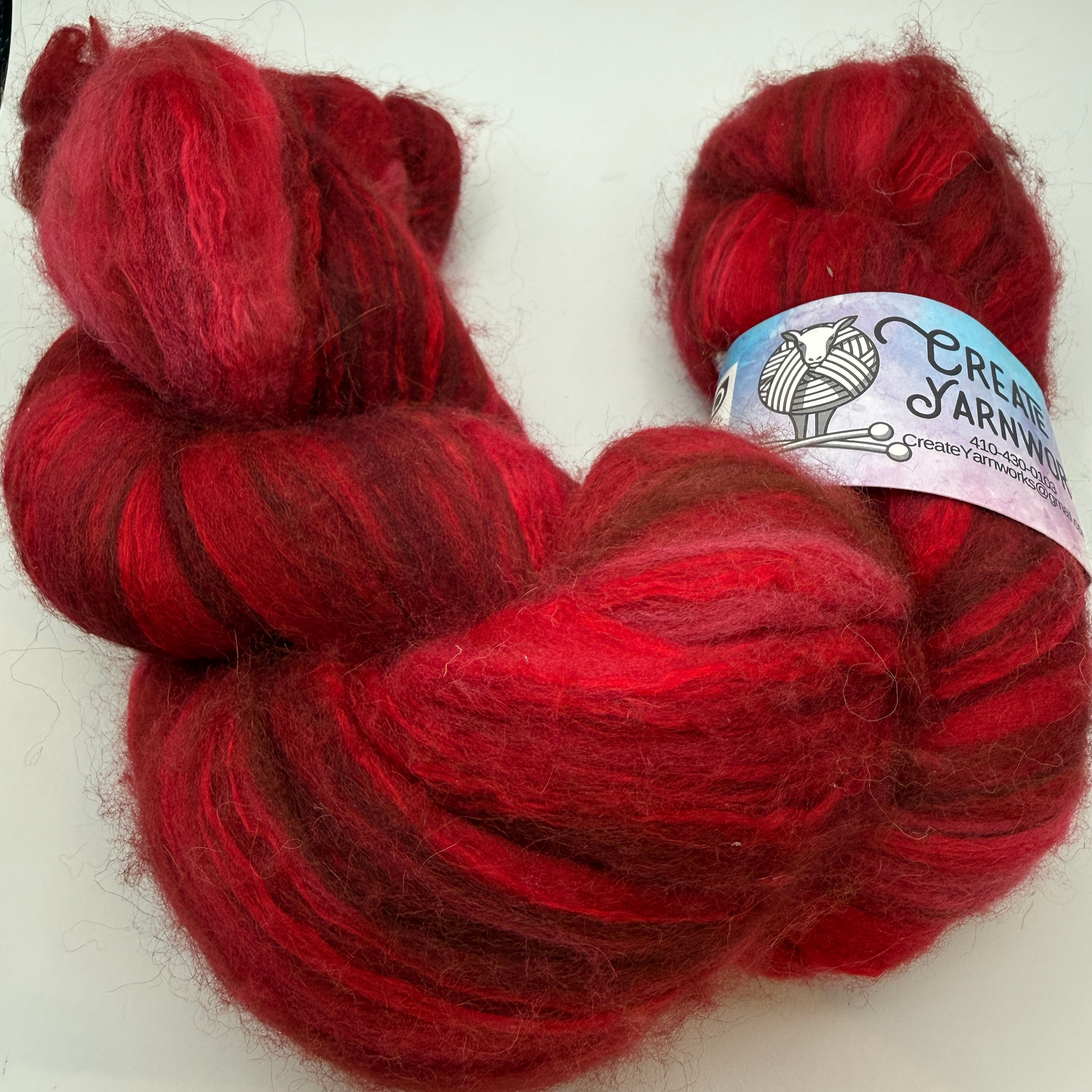 Create Yarnworks Camel Blend "Ragin' Red"
