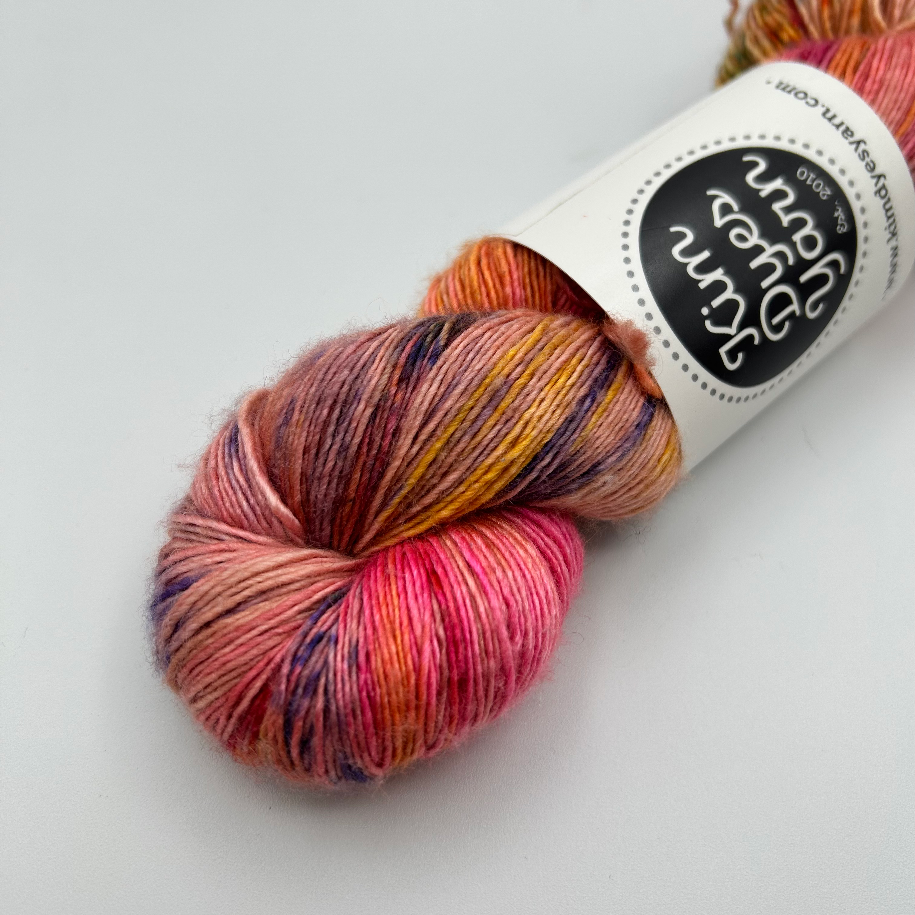 Kim Dyes Yarn Flan Fingering "Bunch of Zinnias"