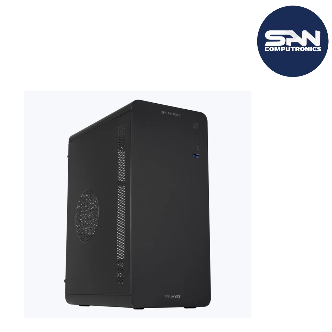 Zebronics Zeb-Myst Black Cabinet – Micro ATX & Mini ITX Support