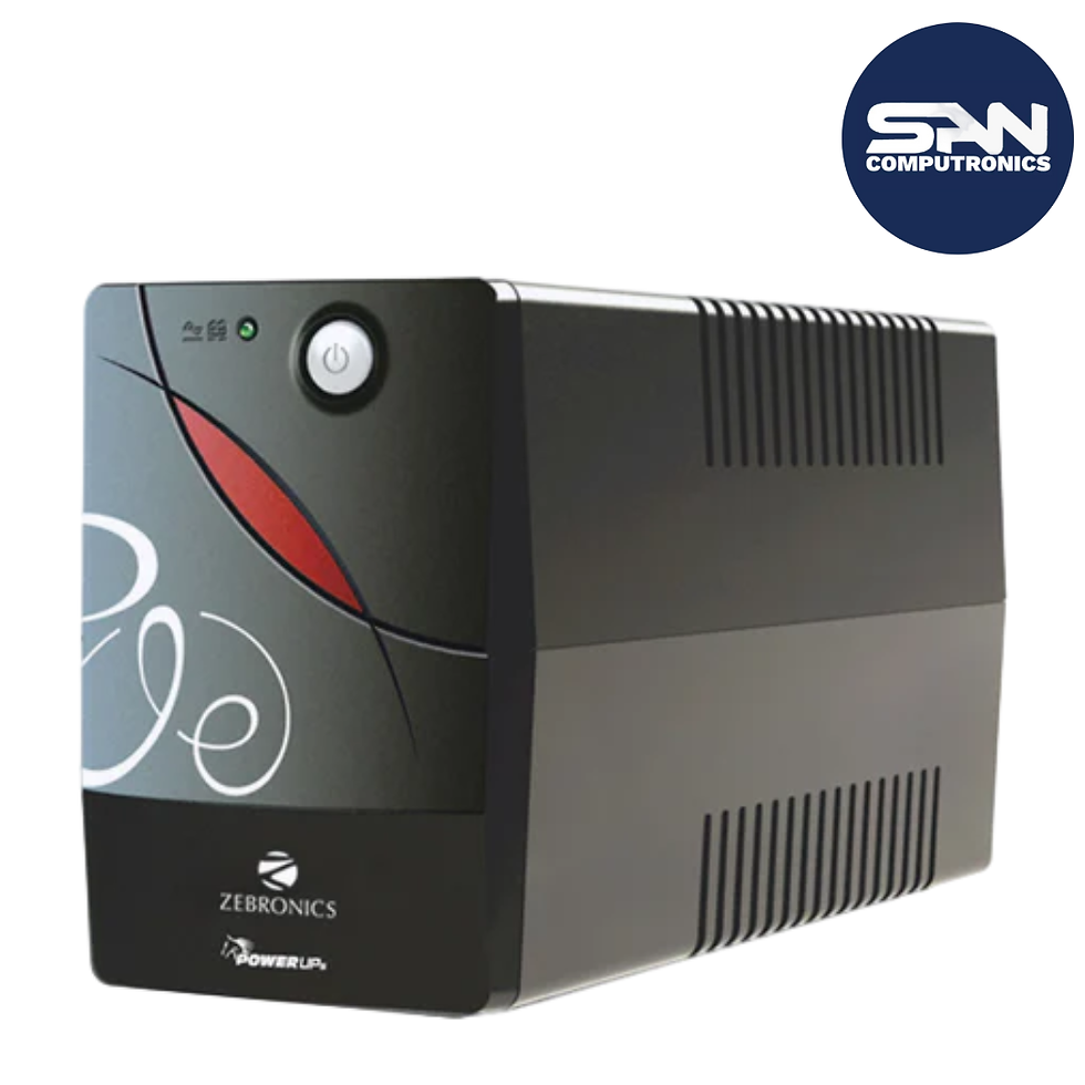 ZEBRONICS Zeb-U725 600VA UPS for Desktop/PC/Computers (not for Routers) with Automatic Voltage Regulation, Black