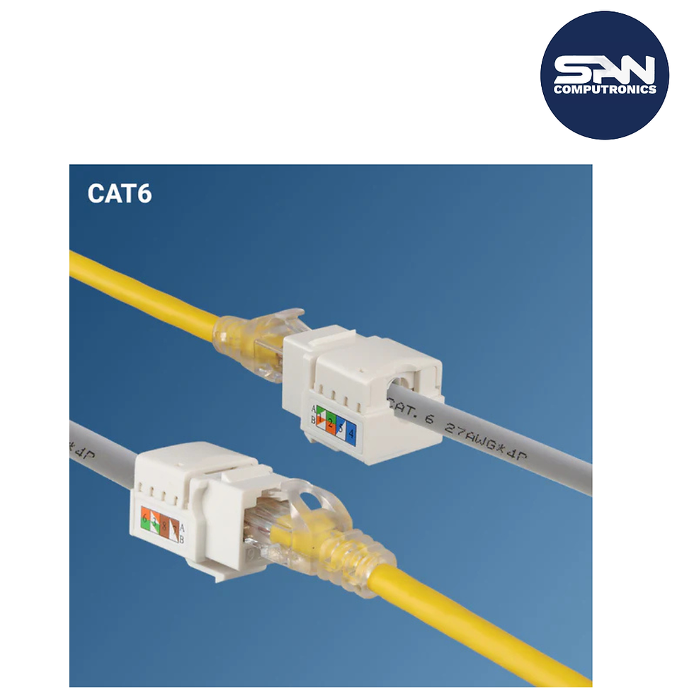 Thumbnail: ZEB RJ45 CAT6A Shielded Keystone Jacks - Slim Profile, 90 Degrees, F/STP Female Connector - Cat6 & Cat5e Backward Compatible-