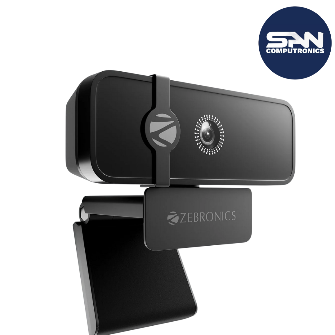 ZEBRONICS Sharp Pro High Resolution Digital Webcam, 30 Fps, 2048 X 1536 Qxga, Microphone, Auto Focus, Dedicated Privacy Shutt