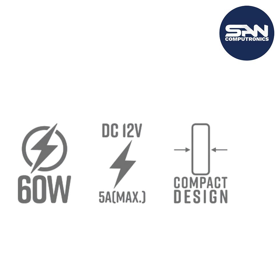 Zebronics 15A60  Indoor Compact Power Supply for CCTV Camera - Silver