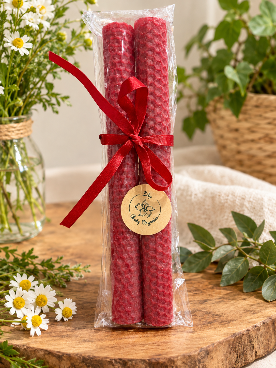 Handmade 2 Pure beeswax 100% Candle