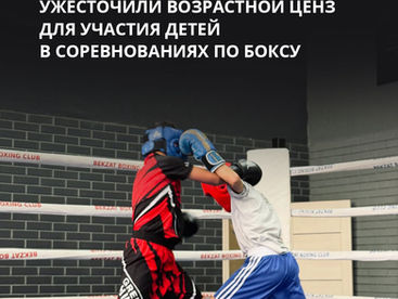 Почему в Казахстане ужесточили возрастной ценз для участия детей в соревнованиях по боксу
