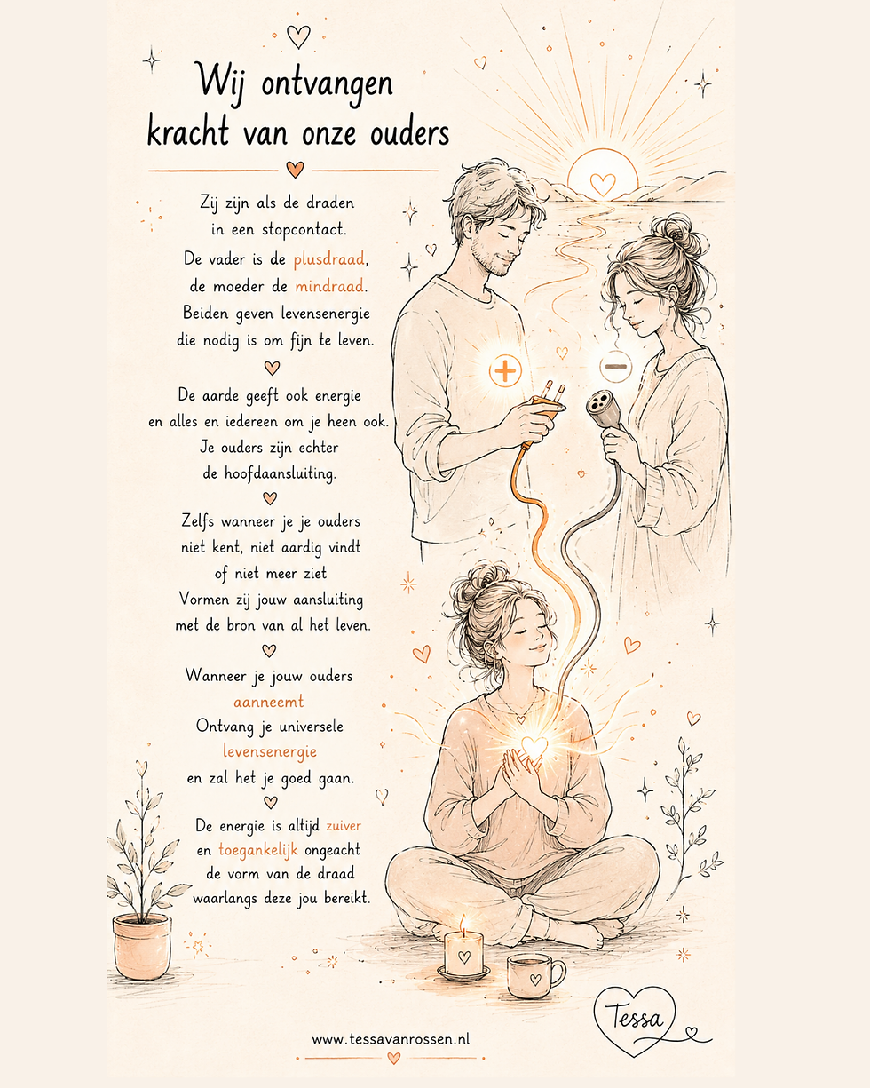 beeldgevoel over de bedding die je ouders je geven om je leven te leven.