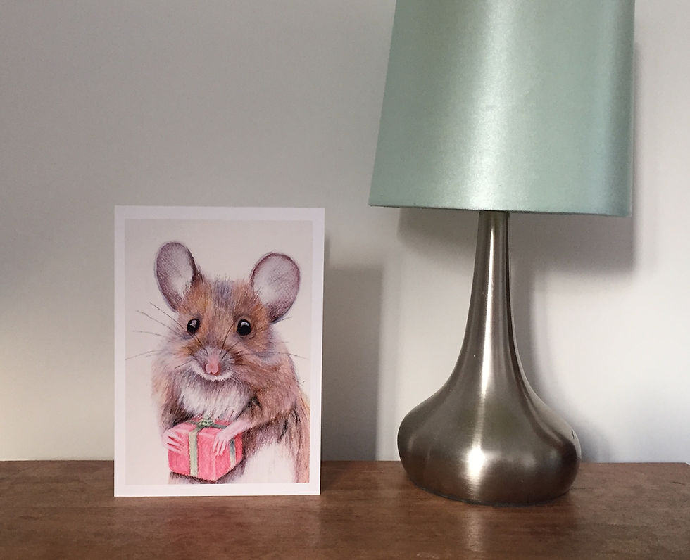 Thumbnail: Chrismouse - 5" x 7" Greetings Card