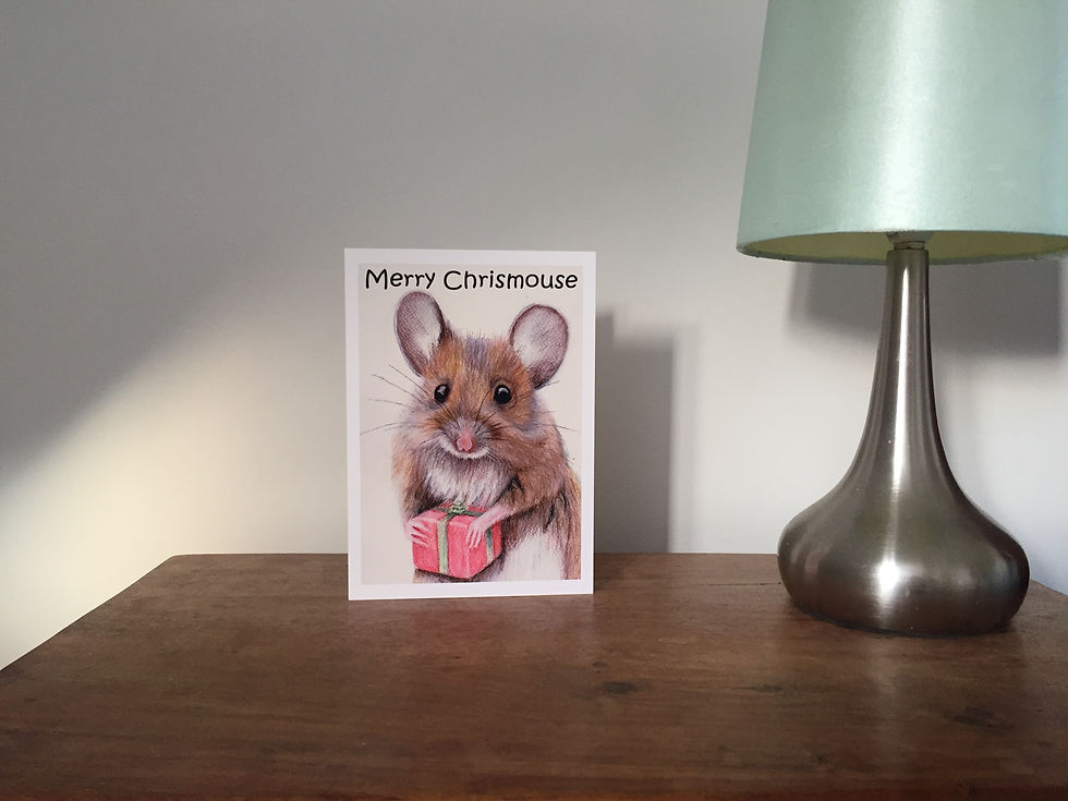 Thumbnail: Chrismouse - 5" x 7" Greetings Card