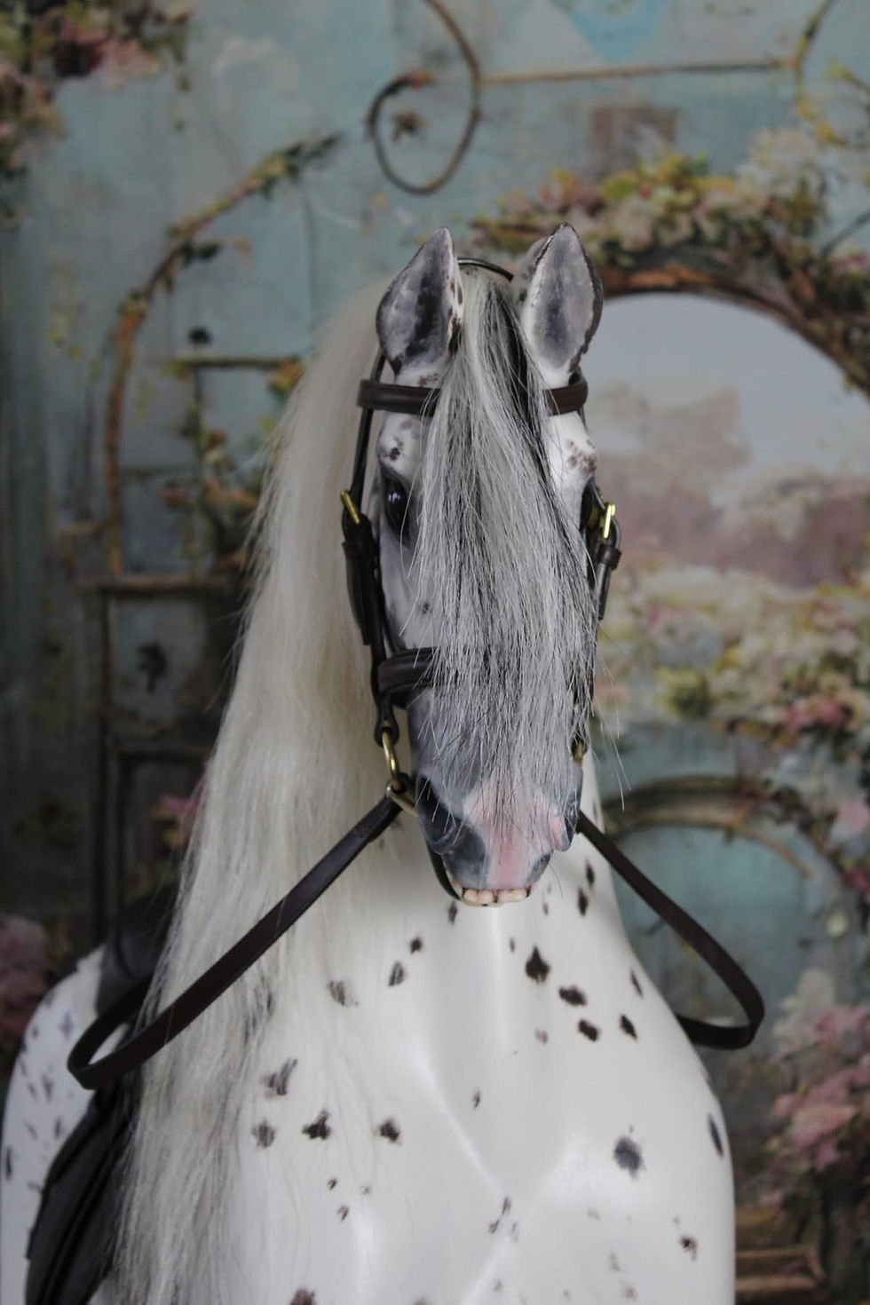 Thumbnail: Snowy - Spotted Stevenson Bros Rocking Horse