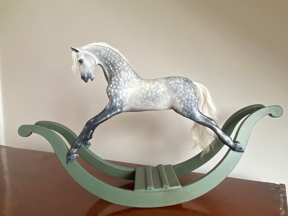 Thumbnail: Miniature Rocking Horse - Realistic Dapple Grey