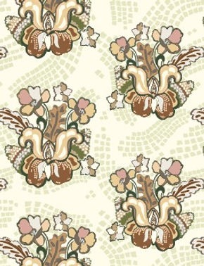Butterfly Surface Pattern in a warm palette