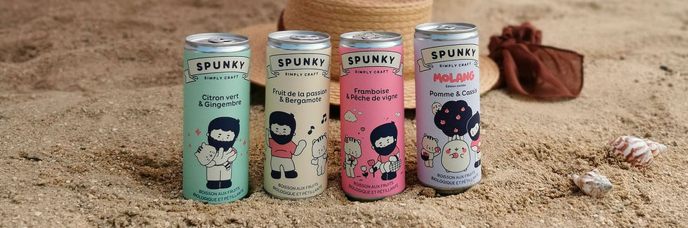 Spunky est une gamme de boissons sans alcool élaborée par la brasserie La Débauche.