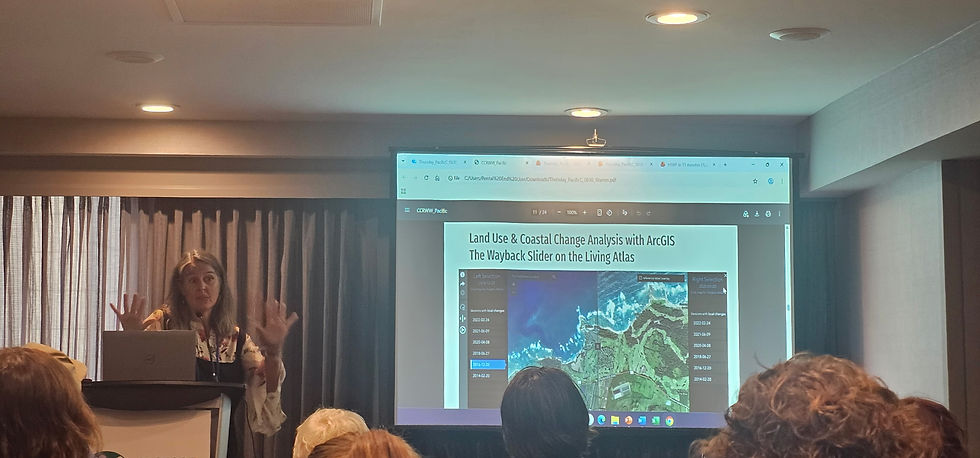 Diana shares the use of GIS in coastal resilience analysis as one of the strategies in the train-the-trainer course facilitated that was the basis of the Champions of Coastal Resilience expansion.