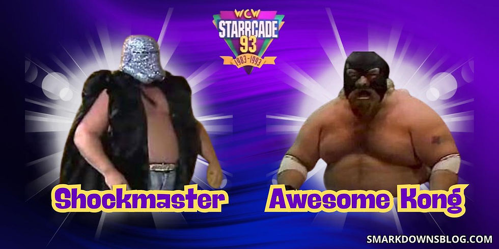 the shockmaster vs awesome kong wcw starrcade 1993 review custom match card graphics